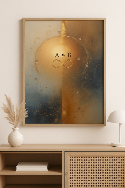 Lámina Personalizada “Almas Gemelas” – Iniciales + Símbolo del Infinito