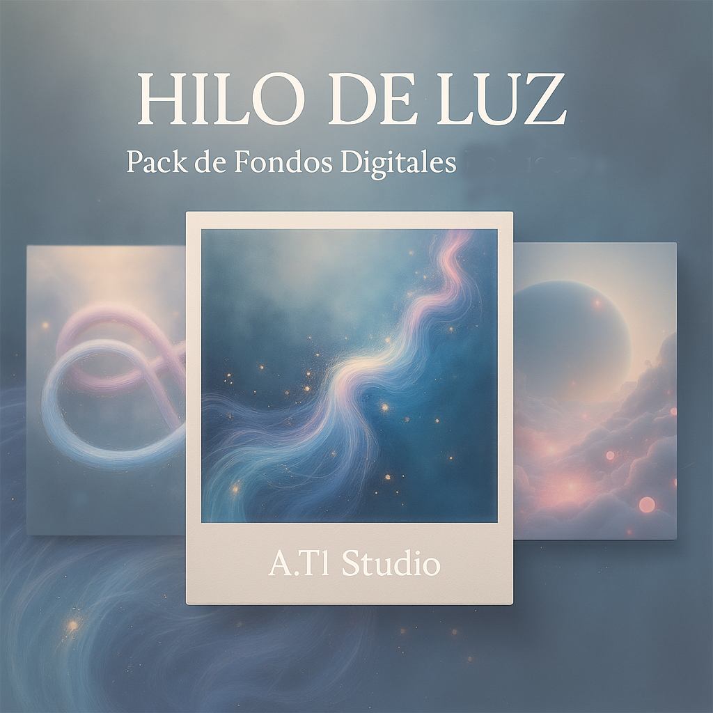 Hilo de Luz · Pack de 8 Fondos  Digitales