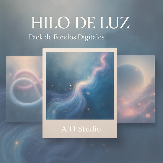 Hilo de Luz · Pack de 8 Fondos  Digitales