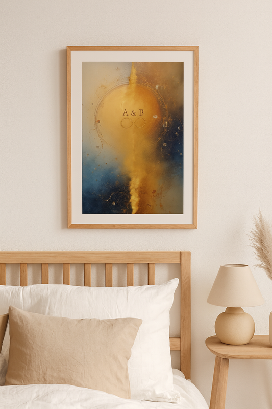 Lámina Personalizada “Almas Gemelas” – Iniciales + Símbolo del Infinito