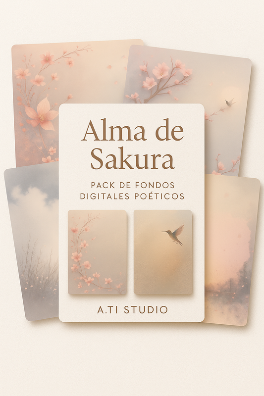 Alma de Sakura · Pack de 8 Fondos Digitales
